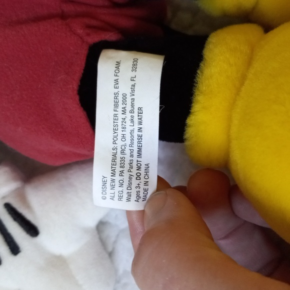 Vintage Walt DisneyWorld Mickey Mouse Pal Zipper Back Plush - Picture 5 of 6